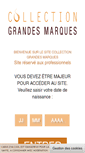 Mobile Screenshot of collection-grandes-marques.com